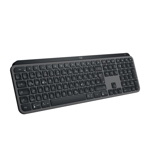 Logitech MX Keys S kabellose Tastatur, Low Profile, Fluid Quiet Typing, Programmable, Backlighting, Bluetooth, USB C Rechargeable, für Windows PC, Linux, Chrome, Mac, Deutsches QWERTZ - Grau
