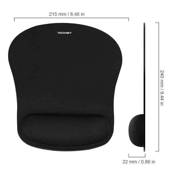 TECKNET Mauspad mit Gelkissen, Memory Foam Mousepad Ergonomisches Wasserdicht Komfort Mausmatte mit Handgelenkpolster Handauflage, für Büro/Home Alle Maus Offfice Heim Computer Laptop