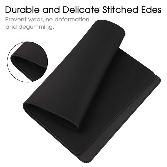 HIHUHEN mauspad/Gaming Mauspad 600 x 300 x 3mm/ XL Mousepad/Tischunterlage Large Size/Verbessert Präzision und Geschwindigkeit(60x30 Black001)