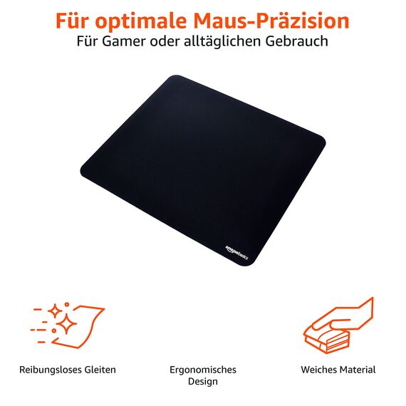Amazon Basics - Rechteckig XXL-Gaming-Mauspad, Schwarz