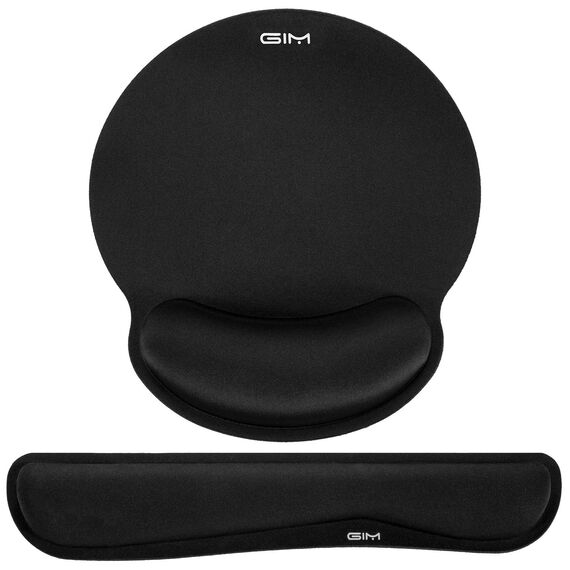 GIM Mauspad Gelkissen Mousepad mit Handauflage Ergonomisches Mauspad Tastatur Handgelenkauflage Gelkissen Mausunterlage für Computer und Laptop