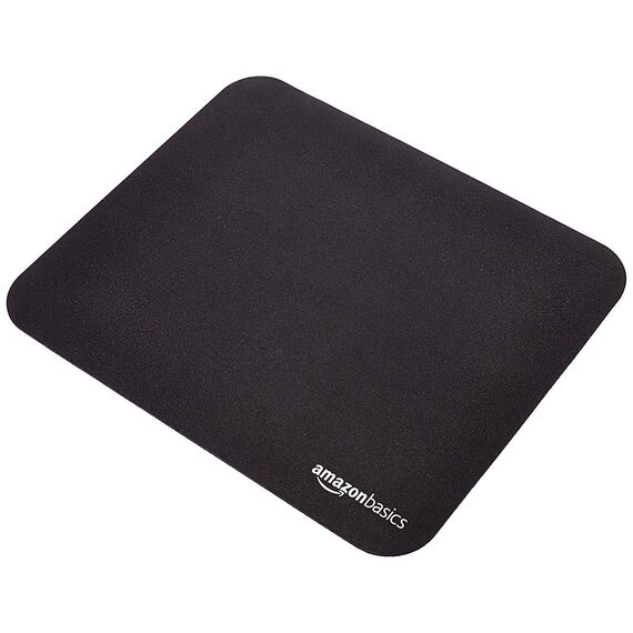 Amazon Basics Rechteckig Gaming-Mauspad, Standard, Schwarz