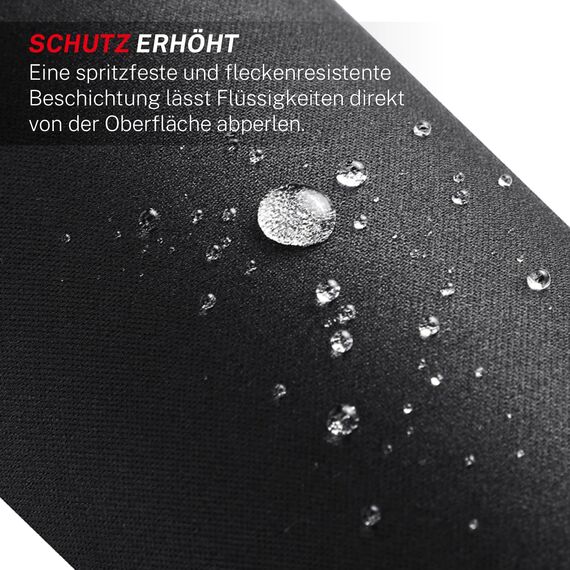 KTRIO Mauspad 3 Pack, Mousepad [30% Größer], Mouse Pad mit Anti-Rutsch-Gummiboden & Vernähte Kanten Mauspads für Computer Laptop und PC, Mouse Mat 275x215mm (Schwarz)