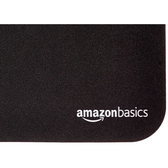 Amazon Basics Rechteckig Gaming-Mauspad, Standard, Schwarz