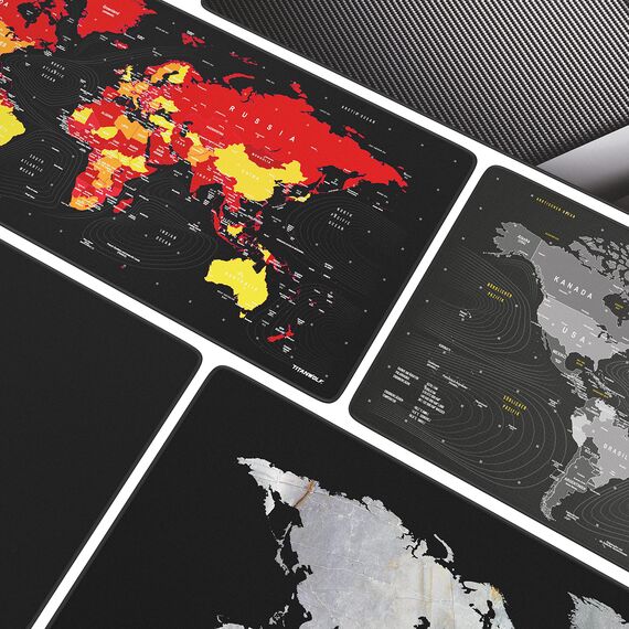 TITANWOLF - XXL Speed Gaming Mauspad Titanwolf Schwarz 900 x 400mm - XXL Mousepad - Tischunterlage Large Size - verbessert Präzision und Geschwindigkeit