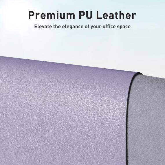 Aothia schreibtischunterlage,Mauspad, Büro-Schreibtischmatte, rutschfester PU-Leder-schreibtischmatte,wasserdichter schreibunterlage für Büro und Zuhause(80cmx40cm,Lavendel)