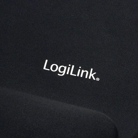 LogiLink ID-0027 Mauspad mit Silikon Gel Handauflage, schwarz