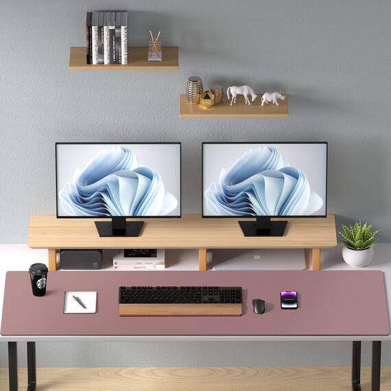 Aothia Schreibtischunterlage,PU-Leder-Schreibtischmatte,Mauspad,rutschfester Schreibtischschutz,wasserdichter Schreibtisch-Schreibblock für Büro und Zuhause(91cm x 43cm,Lila)