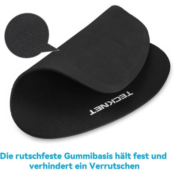 TECKNET Mauspad mit Gelkissen, Memory Foam Mousepad Ergonomisches Wasserdicht Komfort Mausmatte mit Handgelenkpolster Handauflage für Alle Maus Offfice Heim Computer Laptop, 2 Pack