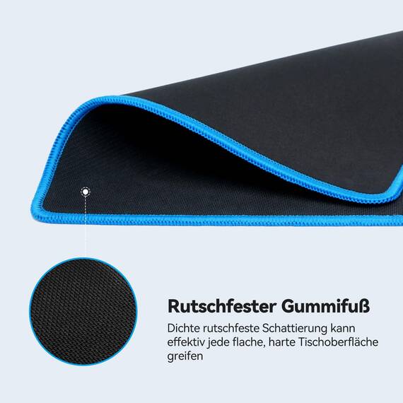 TECKNET Mauspad, 28 x 21 cm Gaming Mousepad mit Wasserdicht und Rutschfester Gummi für PC-Büro, Arbeit, Gaming, Studium, Laptop, Computer, Zuhause-Blau