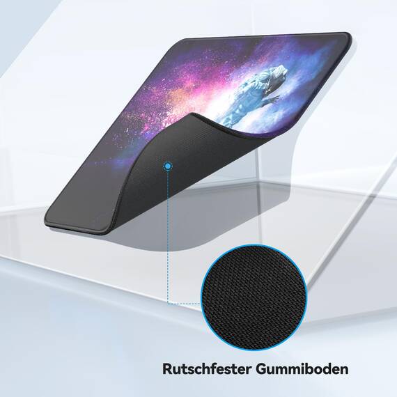 TECKNET Mauspad, 28 x 21 cm Gaming Mousepad mit Wasserdicht und Rutschfester Gummi für PC-Büro, Arbeit, Gaming, Studium, Laptop, Computer, Zuhause-Astronaut