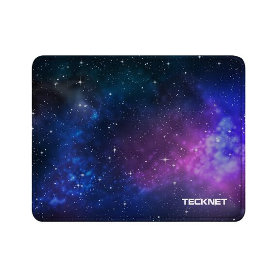 TECKNET Mauspad, 28 x 21 cm Gaming Mousepad mit Wasserdicht und Rutschfester Gummi für PC-Büro, Arbeit, Gaming, Studium, Laptop, Computer, Zuhause-Sternenhimmel