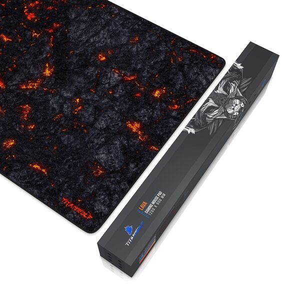 Titanwolf - Übergröße Mauspad Gaming Titanwolf 1200x600mm XXXL Mousepad groß mit Motiv Tischunterlage Large Size verbessert Präzision und Geschwindigkeit XXL z.B. für Logitech Maus und Tastatur