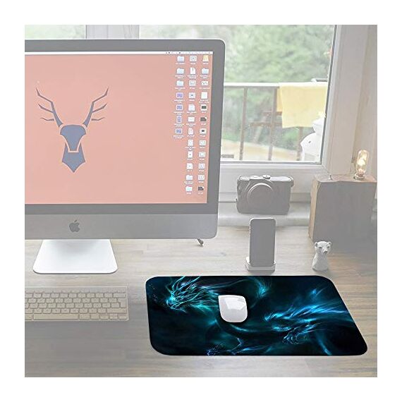 Sidorenko Gaming Mauspad | 350 x 260mm | Mousepad | spezielle Oberfläche verbessert Geschwindigkeit und Präzision | Fransenfreie Ränder | rutschfest | Blau