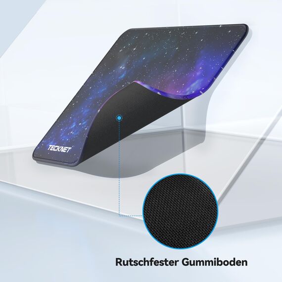 TECKNET Mauspad, 28 x 21 cm Gaming Mousepad mit Wasserdicht und Rutschfester Gummi für PC-Büro, Arbeit, Gaming, Studium, Laptop, Computer, Zuhause-Sternenhimmel