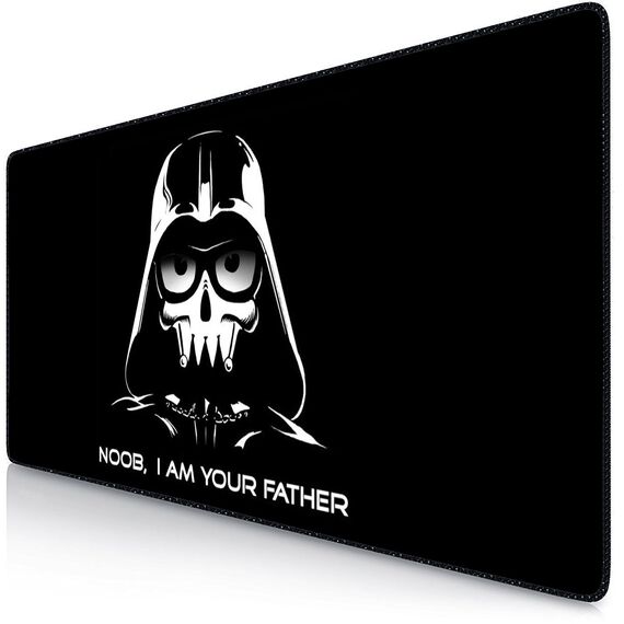 Sidorenko XXL Gaming Mauspad - 900 x 400 mm - Fransenfreie Ränder - rutschfest - XXL Mousepad I Tischunterlage - spezielle Oberfläche verbessert Geschwindigkeit und Präzision I schwarz