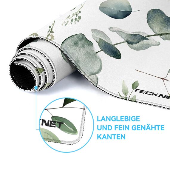 TECKNET Mauspad XXL Speed Gaming, 900x400 mm Schreibtischunterlage, Gamer Mouse Pad, Wasserdicht Mousepad, Spezielle Oberfläche Verbessert Präzision und Geschwindigkeit, rutschfeste Gummibasis