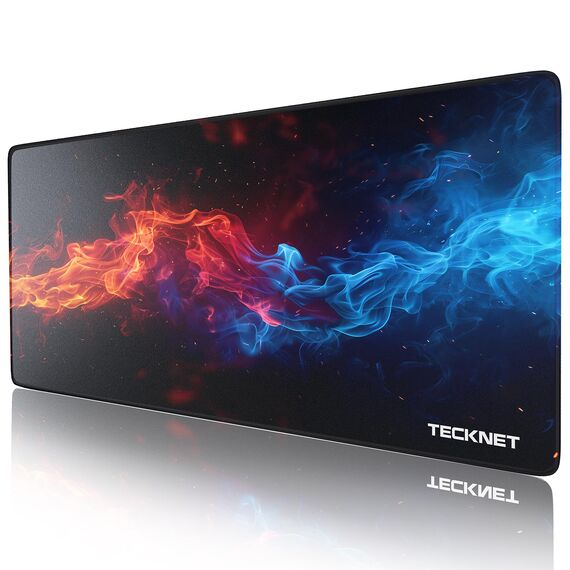 TECKNET Mauspad XXL Speed Gaming, 900x400 mm Schreibtischunterlage, Gamer Mouse Pad, Wasserdicht Mousepad, Spezielle Oberfläche Verbessert Präzision und Geschwindigkeit, rutschfeste Gummibasis