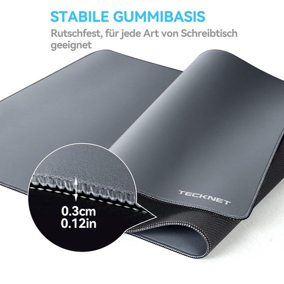 TECKNET Mauspad XXL Speed Gaming, 900x400 mm Schreibtischunterlage, Gamer Mouse Pad, Wasserdicht Mousepad, Spezielle Oberfläche Verbessert Präzision und Geschwindigkeit, rutschfeste Gummibasis