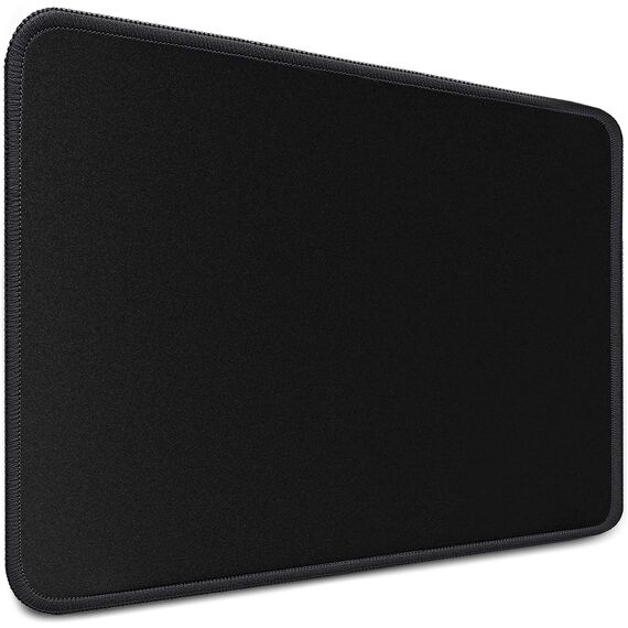 Sidorenko Mauspad 28x20cm - Mousepad mit Vernähte Kanten - Mouse Pad rutschfest - Mausunterlage in schwarz, Mausped für PC mit glatter Oberfläche, Mouspad klein, Maus Pad für alle Maustypen, Mauspat
