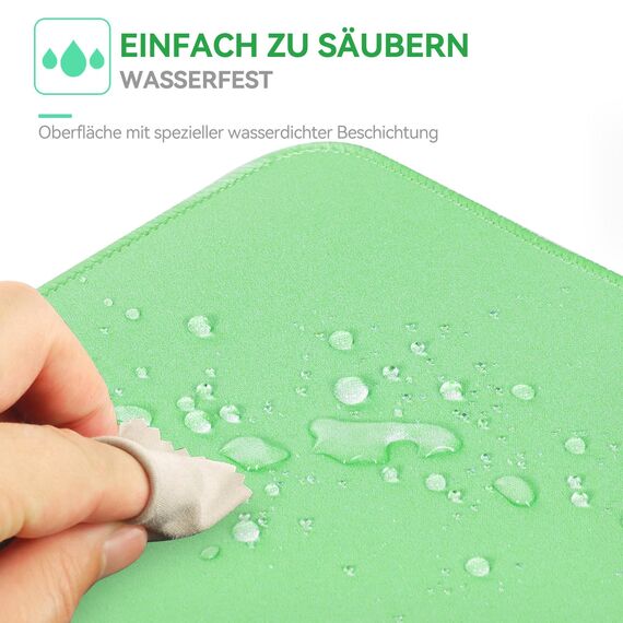 TECKNET Mauspad XXL Speed Gaming, 900x400 mm Schreibtischunterlage Grün, Gamer Mouse Pad, Wasserdicht Mousepad, Spezielle Oberfläche Verbessert Präzision und Geschwindigkeit, rutschfeste Gummibasis