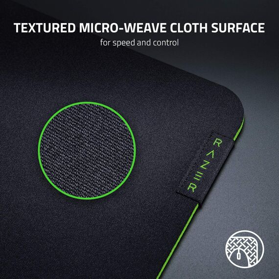 Razer Gigantus V2 Large - Weiches Gaming-Mauspad für schnelle Spielstile und optimale Kontrolle (450 x 400 x 3mm, Texturierter Stoff aus Mikrogewebe, Rutschfestes Gummi) Schwarz