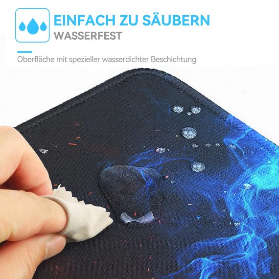 TECKNET Mauspad XXL Speed Gaming, 900x400 mm Schreibtischunterlage, Gamer Mouse Pad, Wasserdicht Mousepad, Spezielle Oberfläche Verbessert Präzision und Geschwindigkeit, rutschfeste Gummibasis