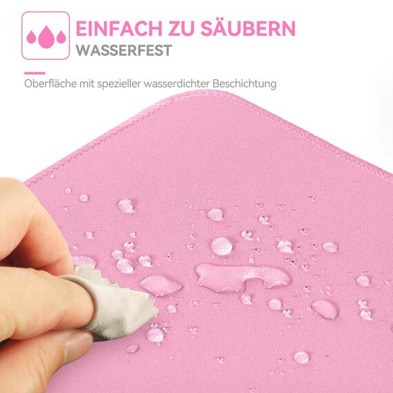 TECKNET Mauspad XXL Speed Gaming, 900x400 mm Schreibtischunterlage Rosa, Gamer Mouse Pad, Wasserdicht Mousepad, Spezielle Oberfläche Verbessert Präzision und Geschwindigkeit, rutschfeste Gummibasis