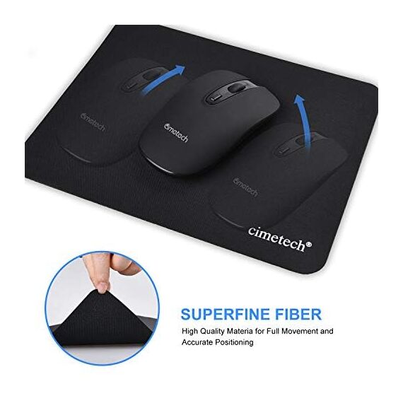 cimetech Gaming Mauspad für Büro, Mousepad 23 x 18 cm, ultradünn, verbessert Geschwindigkeit und Genauigkeit, rutschfeste Gummibasis, strukturiert, verschleißfest, waschbar, 5 Stück