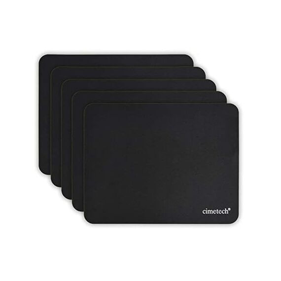 cimetech Gaming Mauspad für Büro, Mousepad 23 x 18 cm, ultradünn, verbessert Geschwindigkeit und Genauigkeit, rutschfeste Gummibasis, strukturiert, verschleißfest, waschbar, 5 Stück
