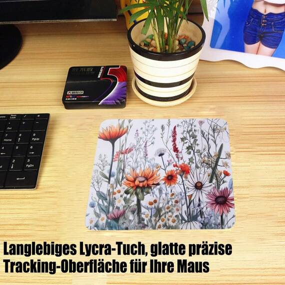 Mousepad Gaming Office Mauspad mit Designs 24 x 20 x 0,3 cm für Computer, Laptop (F06)