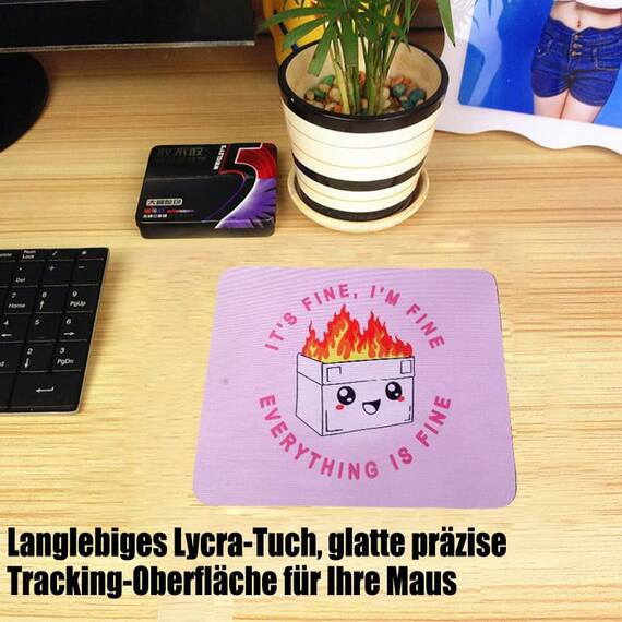 Mousepad Gaming Office Mauspad mit Designs 24 x 20 x 0,3 cm für Computer, Laptop (F09)