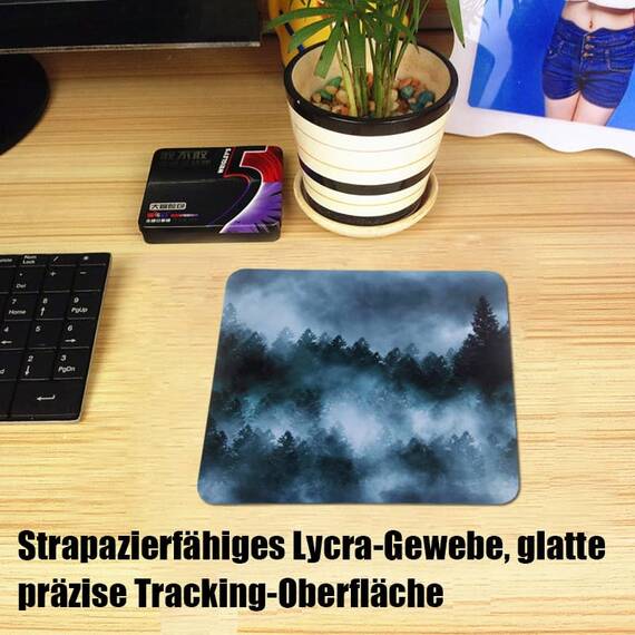 Mousepad Gaming Office Mauspad mit Designs 24 x 20 x 0,3 cm für Computer, Laptop (90673)