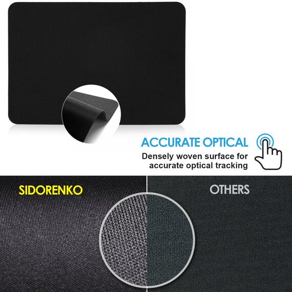 Sidorenko Gaming Mauspad XXL Grün - Großes Mousepad 350x260 mm - rutschfeste Schreibtischunterlage für Gaming und Büro - Fransenfreie Ränder - Präzises und langlebiges Large Mouse pad maxlvl
