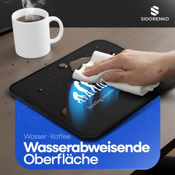 Sidorenko Gaming Mauspad | Mousepad 280 x 200 mm | Fransenfreie Ränder | spezielle Oberfläche verbessert Geschwindigkeit und Präzision | rutschfest | schwarz