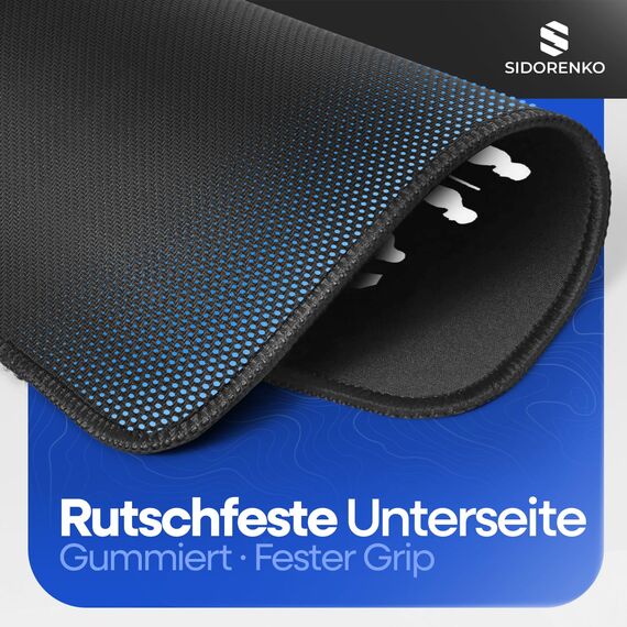 Sidorenko Gaming Mauspad | Mousepad 280 x 200 mm | Fransenfreie Ränder | spezielle Oberfläche verbessert Geschwindigkeit und Präzision | rutschfest | schwarz