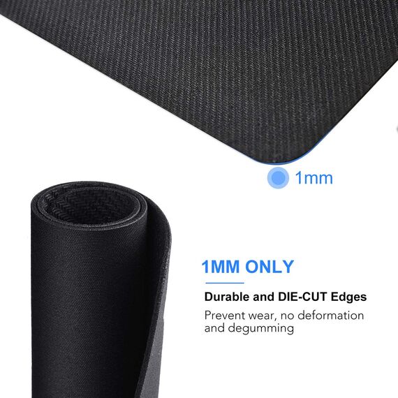 cimetech Komfortable Mauspad Spieloberfläche Superfeine Faser Glatte Seidensensoren Wischwaschbar für Laptop-Computer (Normal 2PCS, Black)