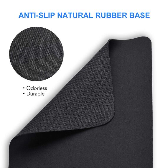 cimetech Komfortable Mauspad Spieloberfläche Superfeine Faser Glatte Seidensensoren Wischwaschbar für Laptop-Computer (Normal 2PCS, Black)