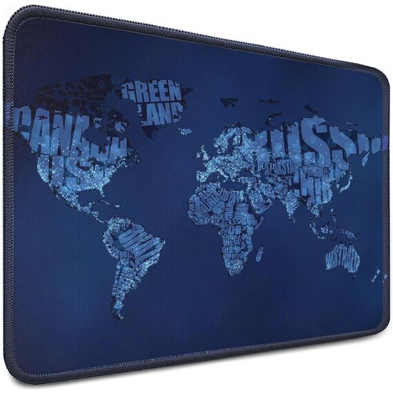 Sidorenko Gaming Mauspad - 280 x 200 mm - Mouse Pad mit Vernähte Kanten - Rutschfester Mousepad mit Einer speziellen Oberfläche verbessert Geschwindigkeit und Präzision - Maus Pad in blau