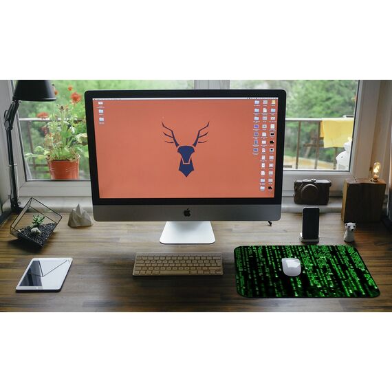 Sidorenko Gaming Mauspad XXL Grün - Großes Mousepad 350x260 mm - rutschfeste Schreibtischunterlage für Gaming und Büro - Fransenfreie Ränder - Präzises und langlebiges Large Mouse pad maxlvl