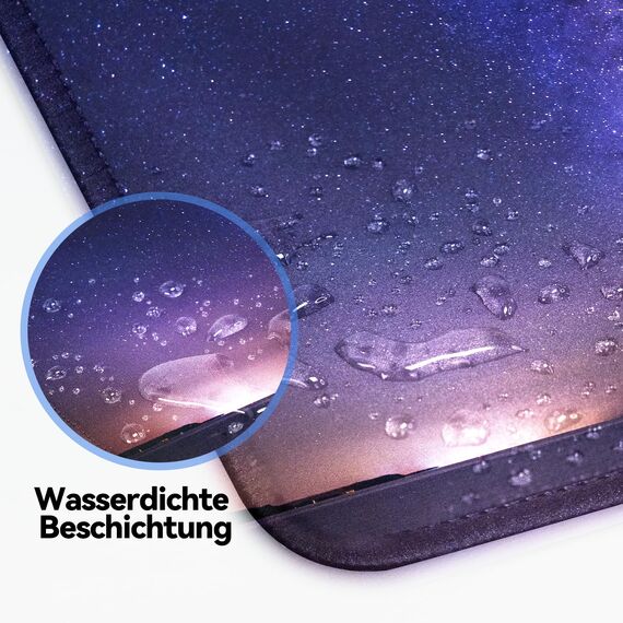 TECKNET Mauspad, 3 Pack Mousepad 270 x 210 mm, wasserdichte Gaming Mauspad Mausmatte mit vernähte Kanten, rutschfeste Gummiunterseite, Glatte Oberflächen, Geeignet für Computer, Laptop (Nachthimmel)