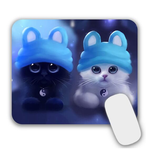 AOKSUNOVA Mauspad Katze Mauspad Klein Mousepad mit Motiv 240 x 200 mm Tiere