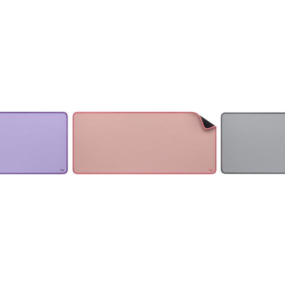Logitech Desk Mat - Studio Series, Multifunktionale große Unterlage, Erweiterte Mausmatte, Anti-Rutsch-Gummiboden, Spritzwassergeschützt, Langlebig - Rosa