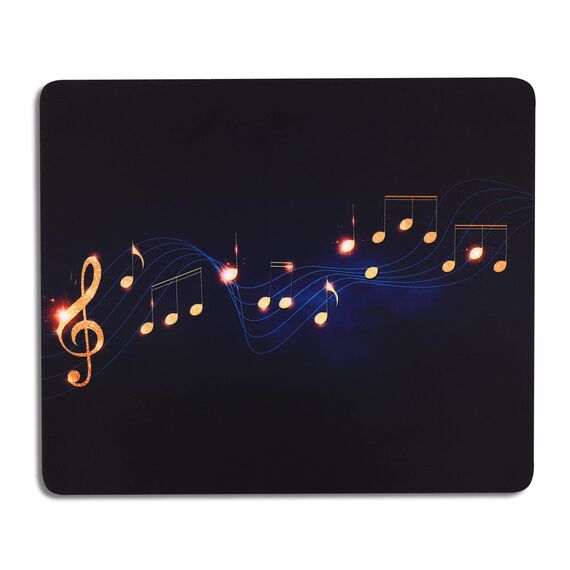 AOKSUNOVA Mauspad Klein mit Motiv Mousepad Musik Design 24 x 20 cm Navy Blau Mauspad Frauen