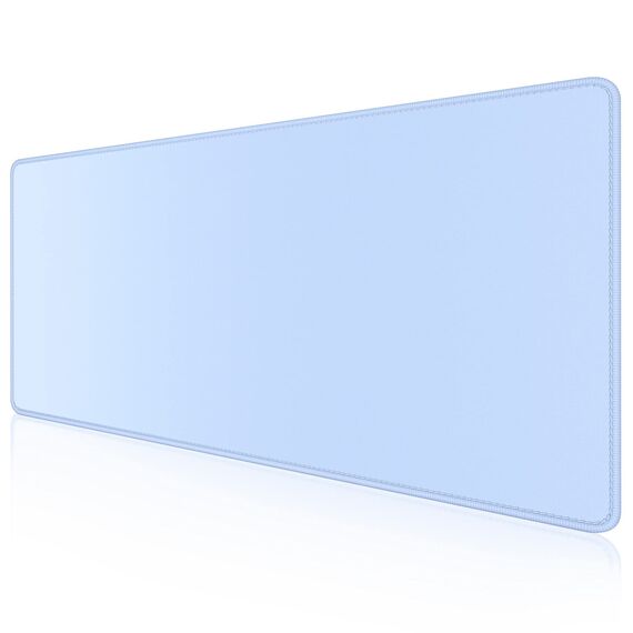Dapesuom Großes Gaming-Mauspad - Erweitert Mit Genähten Kanten, Wasserdichte Schreibtischunterlage, Rutschfeste Unterseite für Laptop, Büro - 60 x 30 cm, Himmelblau