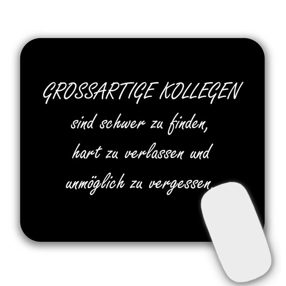 AOKSUNOVA Mauspad Klein Mousepad Schwarz Mauspads mit Text 24 x 20 cm Mouse pad für Gaming Büro Office