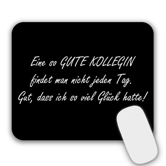AOKSUNOVA Mauspad Schwarz Mousepad Klein Mauspads 240 x 200 mm Mousepad mit Text für Gaming Büro Office