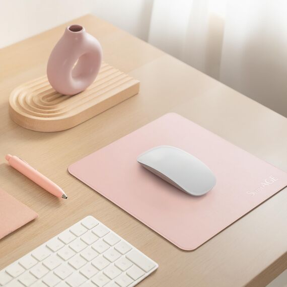 SenseAGE klein Mauspad 22x22cm | 0.2cm Ultradünnes Mousepad | Unterlage für Laser-/Kabel/Kabellos Maus | klein Mouse Mat ideal für Büro und Homeoffice | Slim Mausmatte (Braun)