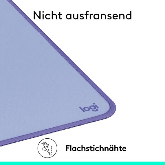 Logitech Desk Mat - Studio Series, multifunktionale große Unterlage, erweiterte Mausmatte, Anti-Rutsch-Gummiboden, spritzwassergeschützt, langlebig - Lila