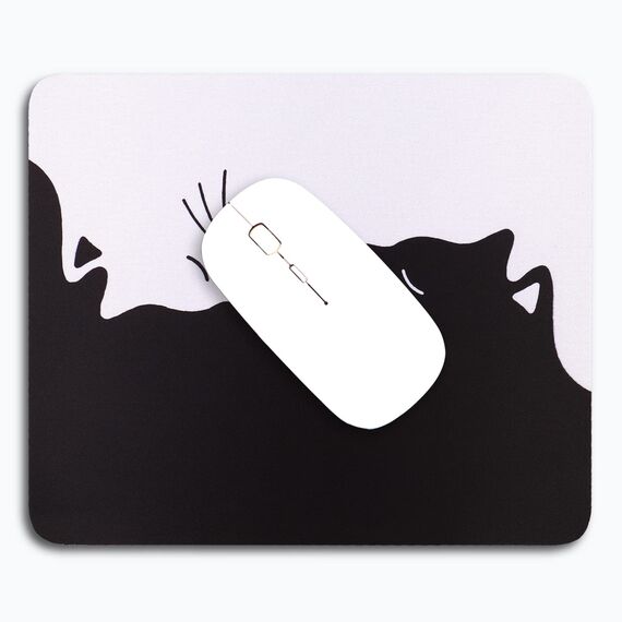 AOKSUNOVA Mauspad Klein Mauspad mit Motiv rutschfeste Mousepad Katze 24 x 20 cm Mausunterlage